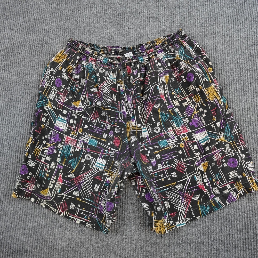 Vintage Maui Trading Bermuda Shorts Mens XL Abstract Print Cotton USA